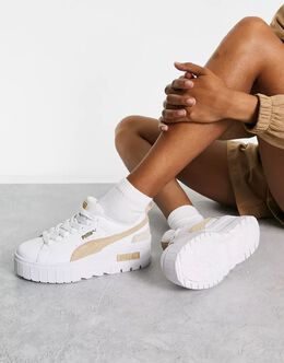 PUMA: Белые кроссовки  Mayze