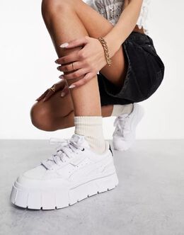 PUMA: Белые кроссовки  Mayze