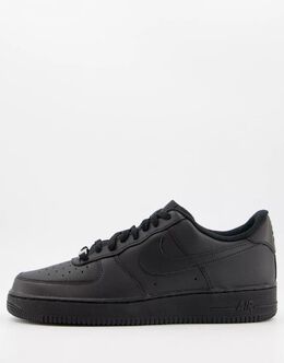 Nike: Чёрные кроссовки  Air Force 1