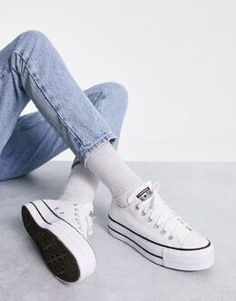 Converse: Белые кроссовки  Chuck Taylor Lift Ox