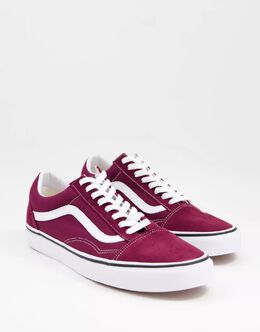 Vans: Бордовые кроссовки  Old Skool