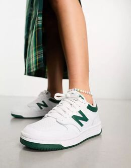 New Balance: Зелёные кроссовки  480