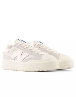 New Balance: Белые кроссовки 