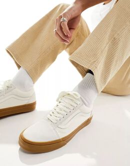 Vans: Белые кроссовки  Old Skool