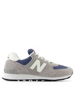 New Balance: Серые кроссовки  574