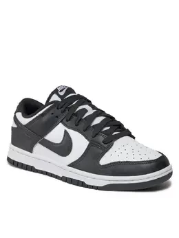 Nike: Белые кеды Dunk Low Retro