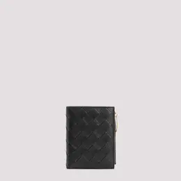 Bottega Veneta: Чёрный кошелёк  Fold