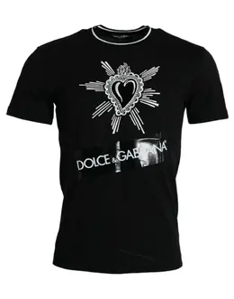 Dolce & gabbana: Чёрная футболка Sacred Heart