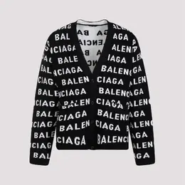 Balenciaga: Чёрный кардиган 