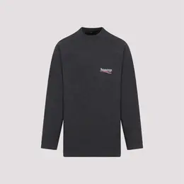 Balenciaga: Тёмная футболка