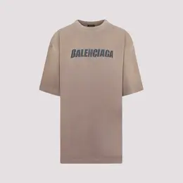 Balenciaga: Чёрная футболка Boxy