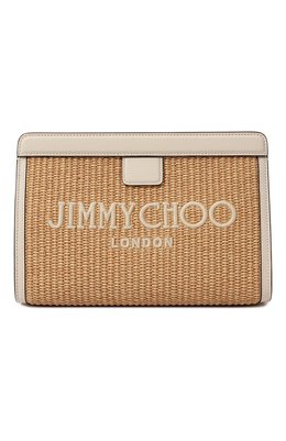 Jimmy Choo: Бежевый клатч