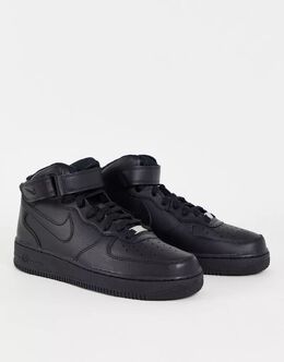 Nike: Чёрные кроссовки  Air Force 1