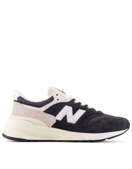 New Balance: Серые кроссовки 