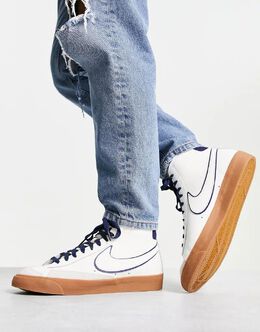 Nike: Тёмные кроссовки Blazer Mid 77