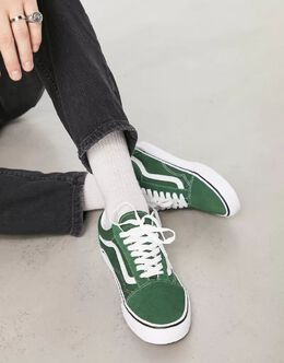 Vans: Зелёные кроссовки  Old Skool