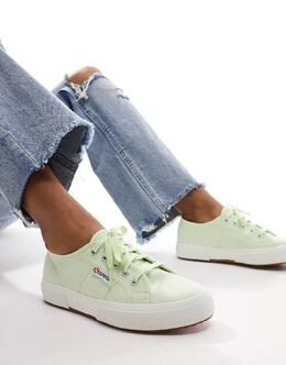 Superga: Зелёные кроссовки 