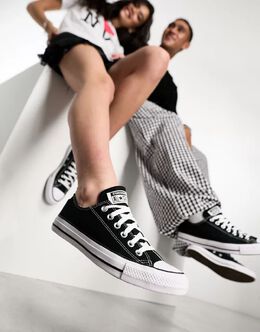 Converse: Чёрные кроссовки  Chuck Taylor All Star Ox