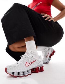 Nike: Красные кроссовки  Shox TL