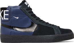 Nike: Синие кроссовки  Blazer Mid Premium