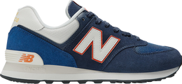 New Balance: Синие кроссовки  574