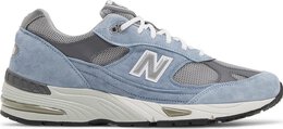 New Balance: Голубые кроссовки  991