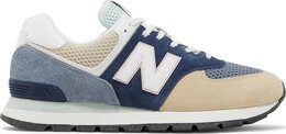 New Balance: Голубые кроссовки  574