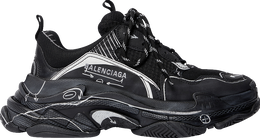 Balenciaga: Чёрные кроссовки  Triple S