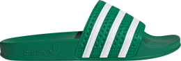 Adidas: Зелёные кроссовки  Adilette