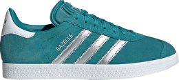 Adidas: Серебристые кроссовки  Gazelle