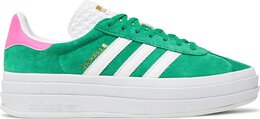 Adidas: Зелёные кроссовки  Gazelle