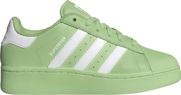 Adidas: Зелёные кроссовки  Superstar