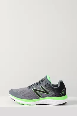 New Balance: Серые кроссовки