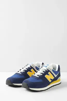 New Balance: Синие кроссовки 