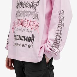 Balenciaga: Чёрная футболка 