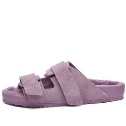 Birkenstock: Фиолетовые сандалии 