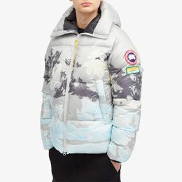 Canada Goose: Серый пуховик  Crofton