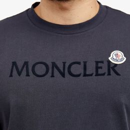 Moncler: Синяя футболка 