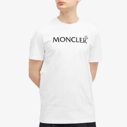 Moncler: Белая футболка 