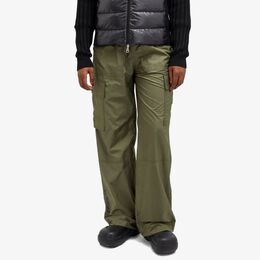 Moncler Grenoble: Зелёные брюки 