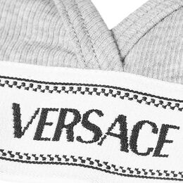 Versace: Серый топ 