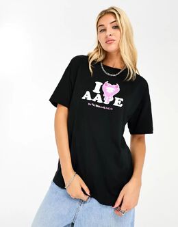 Aape By A Bathing Ape: Чёрная футболка 