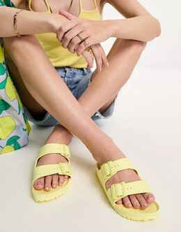 Birkenstock: Жёлтые сандалии  Arizona