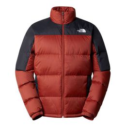 The North Face: Красный пуховик 