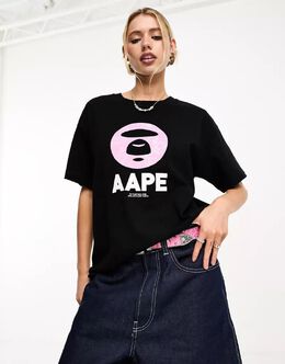 Aape By A Bathing Ape: Чёрная футболка