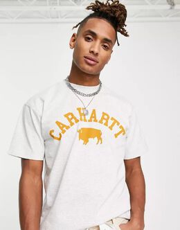 Carhartt WIP: Серая футболка 