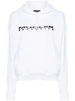 Mugler: Белая толстовка 