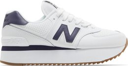 New Balance: Белые кроссовки  574