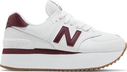 New Balance: Белые кроссовки  574