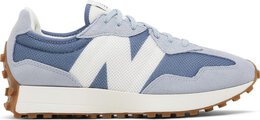 New Balance: Голубые кроссовки  327